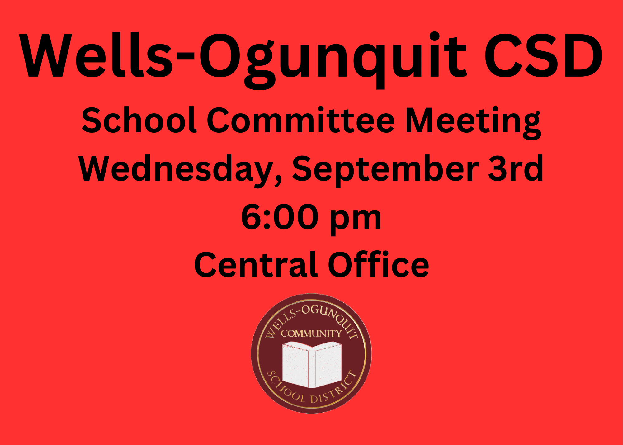 WOCSD September School Committee Meeting